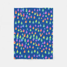 Rainbow Rain Drops Reiki Chakra Blanket