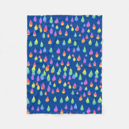 Rainbow Rain Drops Reiki Chakra Blanket Fleecefilt