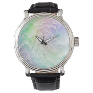 Rainbow Rain Glitch Armbandsur