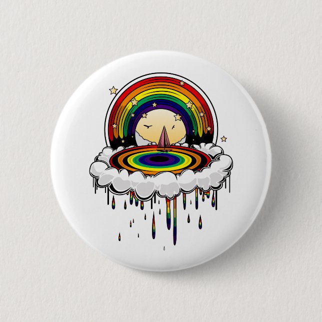 Rainbow Rain Knapp (Framsida)