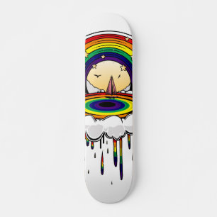 Rainbow Rain Mini Skateboard Bräda 18,5 Cm