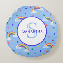 Rainbow Rain Storm Personlig Monogram