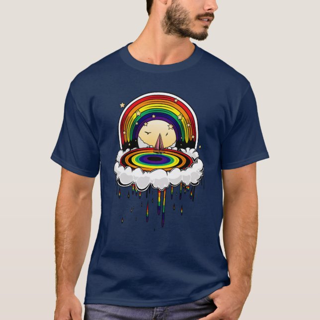Rainbow Rain T Shirt (Framsida)