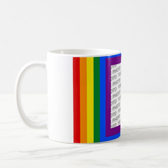 RAINBOW RAM + ditt tecken eller din bild Kaffemugg (Vänster)