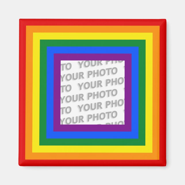 RAINBOW RAM + ditt tecken eller din bild Magnet (Framsidan)