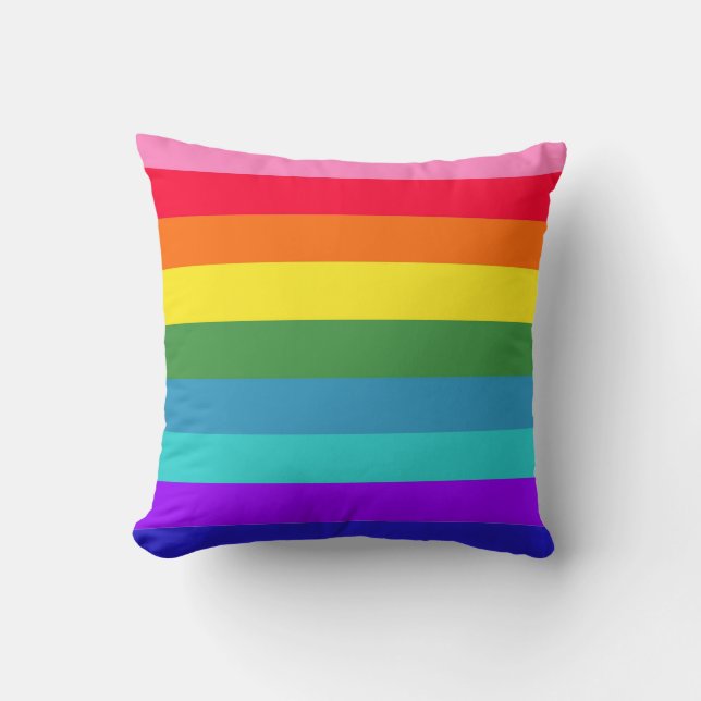 Rainbow rand American MoJo Pillow Kudde (Framsida)