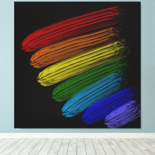 Rainbow rand canvastryck