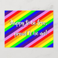 Rainbow Rand Colorful Pride Lycklig Proud Quote