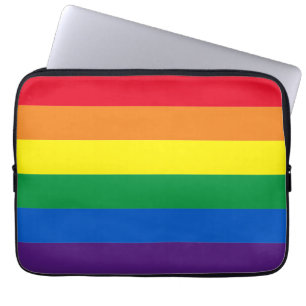 Rainbow rand färg Lgbt gay flagga Laptop Fodral
