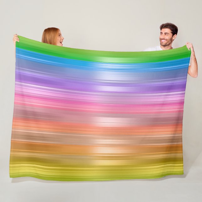 Rainbow Rand Fleecefilt (På plats)