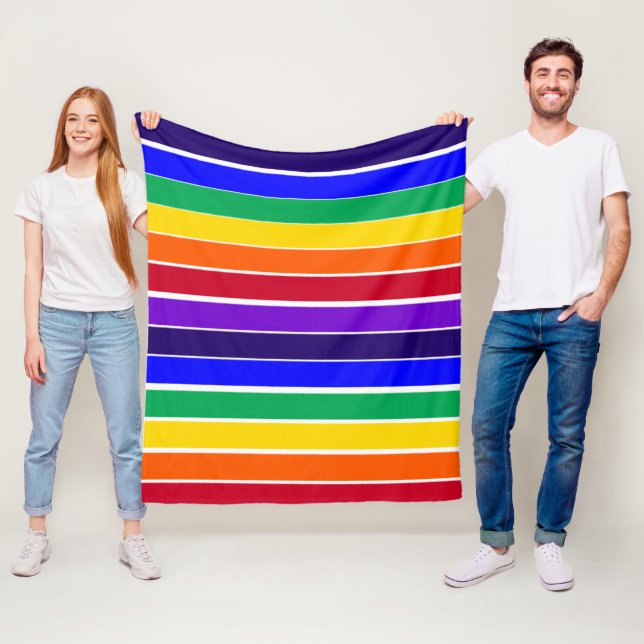 Rainbow Rand Fleecefilt (På plats)