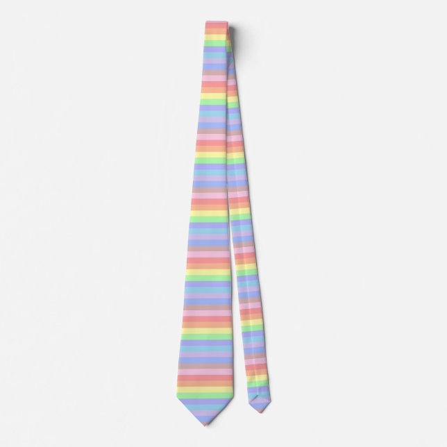 Rainbow Rand från Pastel Färg Tie Slips (Framsida)