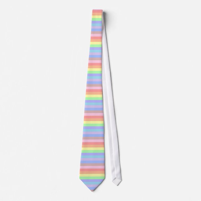 Rainbow Rand från Pastel Färg Tie Slips (Framsida)