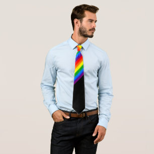 Rainbow Rand Gay pride DIY Färg Slips