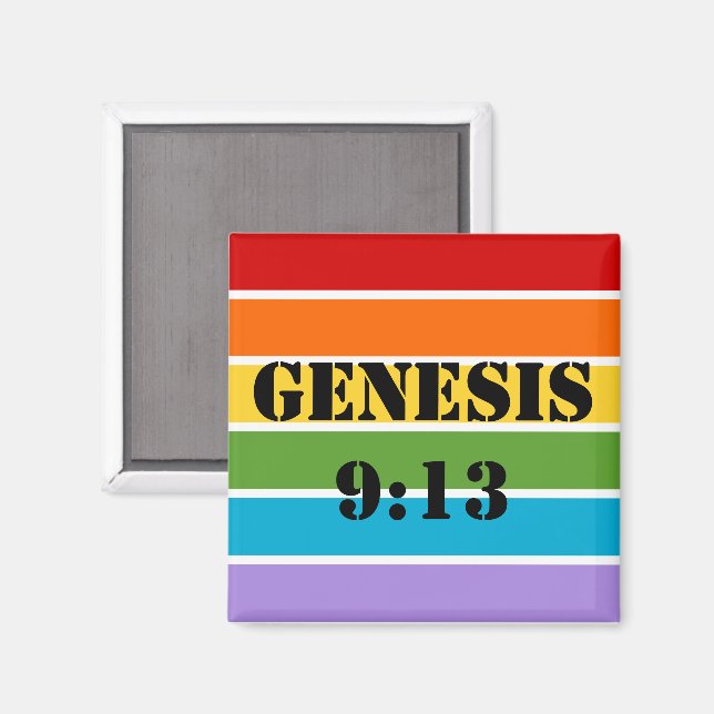 Rainbow Rand, Genesis 9:13 Magnet (Front/Back)