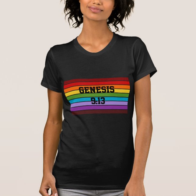 Rainbow Rand, Genesis 9:13 Tee Shirt (Framsida)