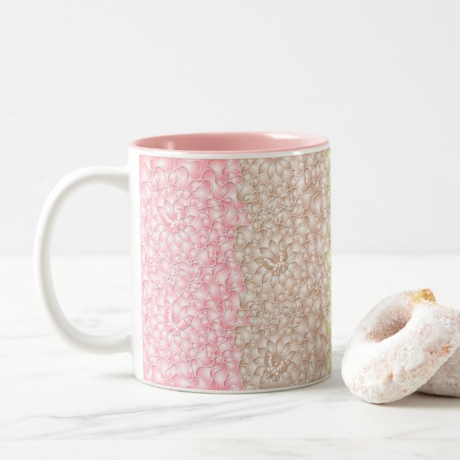 Rainbow Rand Glitter Två-Tonad Mugg (Med munk)