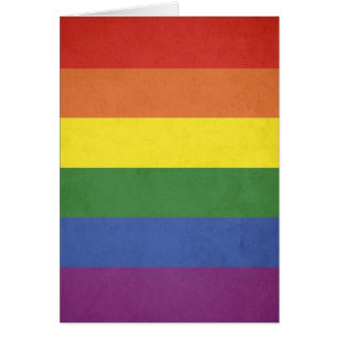 Rainbow rand hälsningskort