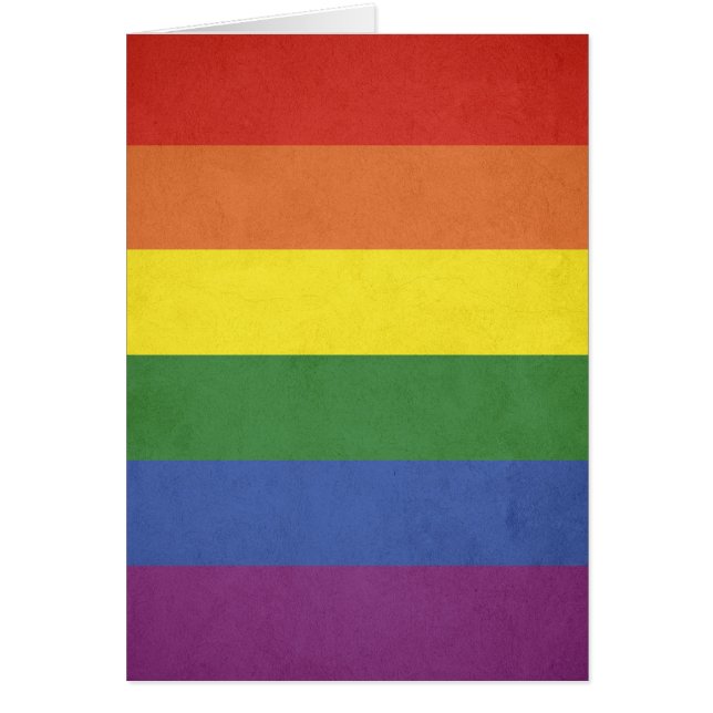 Rainbow rand hälsningskort (Framsidan)