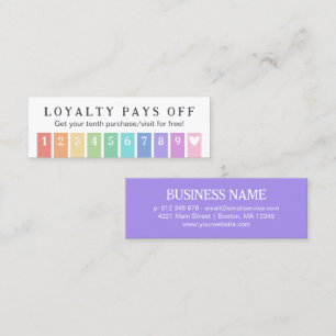 Rainbow Rand Heart 10 Loyalty Betalar av Slå Lojalitetskort