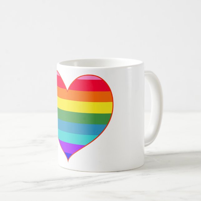 Rainbow Rand Heart Kaffemugg (Framsida höger)