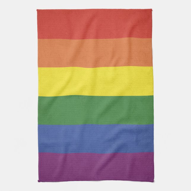 Rainbow rand kökshandduk (Vertikal)