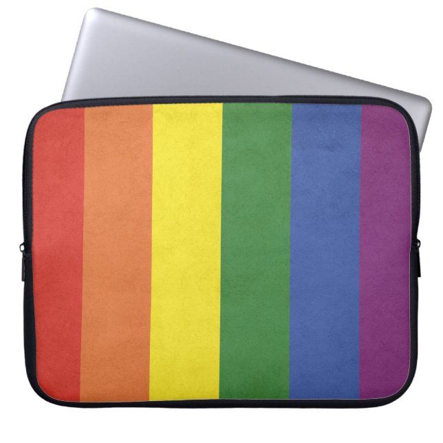 Rainbow rand laptop sleeve (Framsidan)