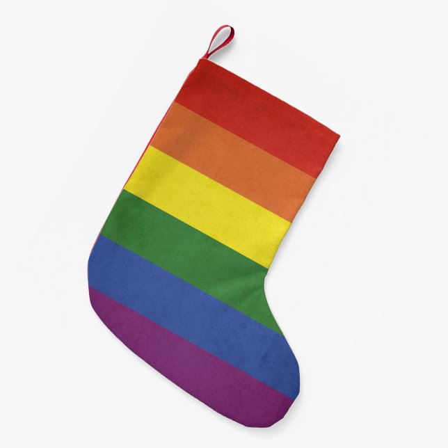 Rainbow rand liten julstrumpa (Framsidan (Hängande))