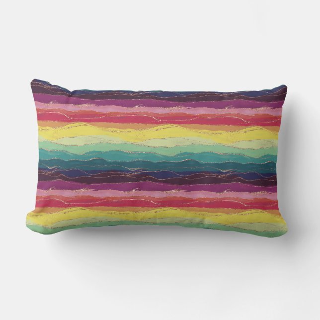 Rainbow Rand Lumbarkudde (Framsida)