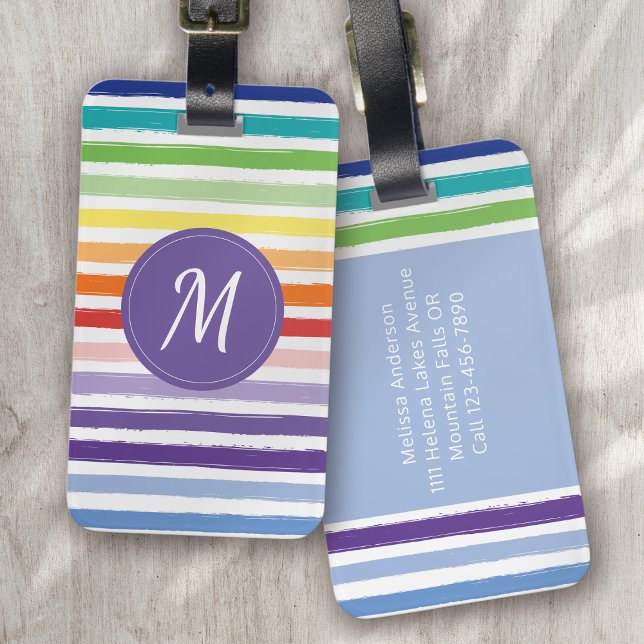 Rainbow Rand Monogram Bagagebricka (Skapare uppladdad)