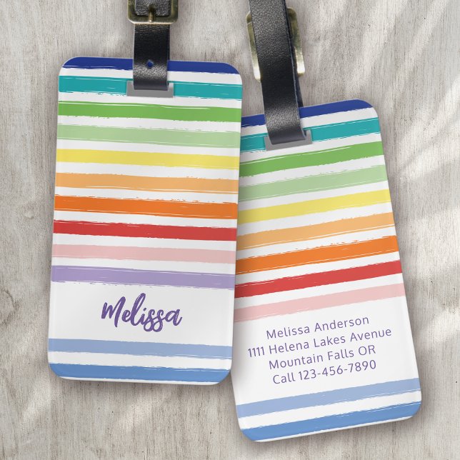 Rainbow Rand Monogram Bagagebricka (Skapare uppladdad)