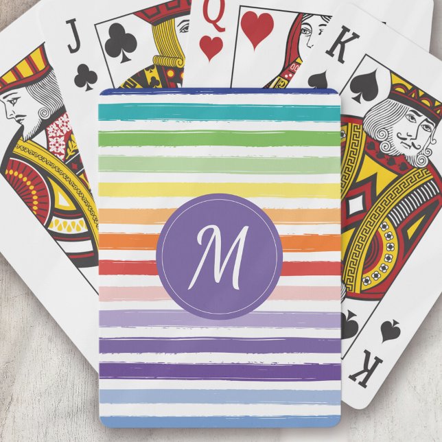 Rainbow Rand Monogram Casinokort (Skapare uppladdad)