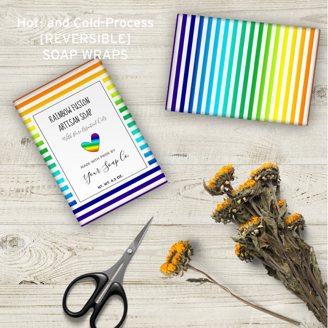 Rainbow Rand Mönster HGBTQ Artisan Soap Wraps (Skapare uppladdad)
