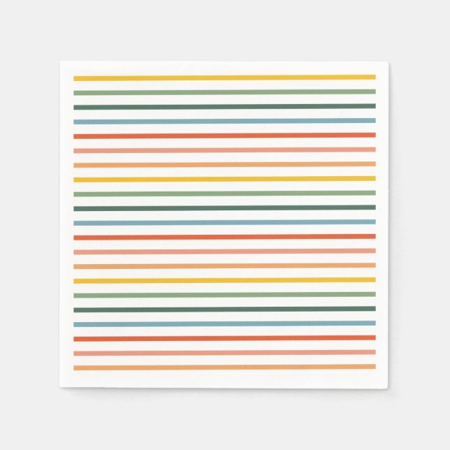 Rainbow Rand Papper Napkins Pappersservett (Framsidan)
