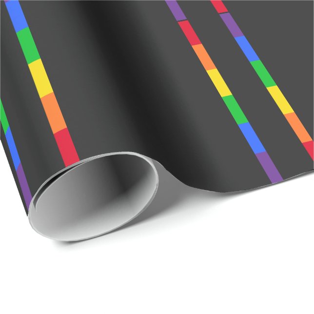Rainbow Rand Presentpapper (Rullad Hörn)