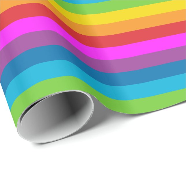 Rainbow Rand Presentpapper (Rullad Hörn)