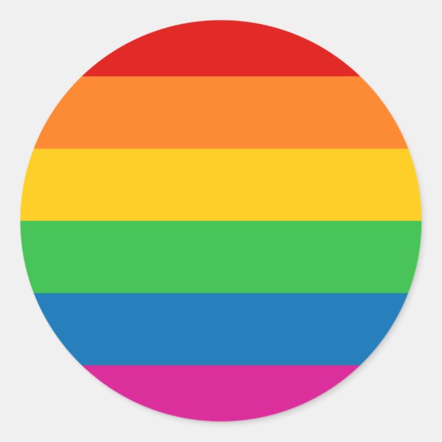 Rainbow Rand Runt Klistermärke (Framsida)