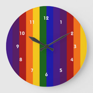 Rainbow Rand Stor Klocka