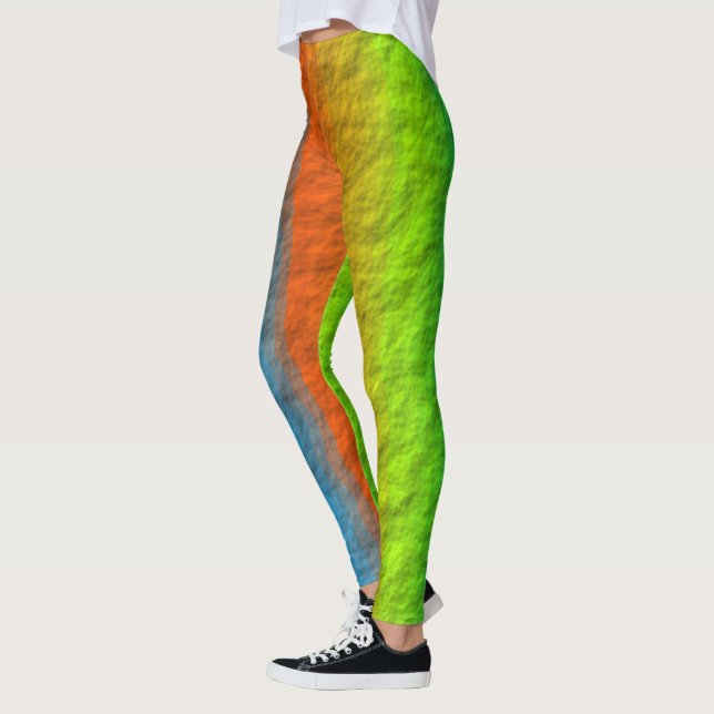 RAINBOW RAND STRUKTUR LEGGINGS (Vänster)
