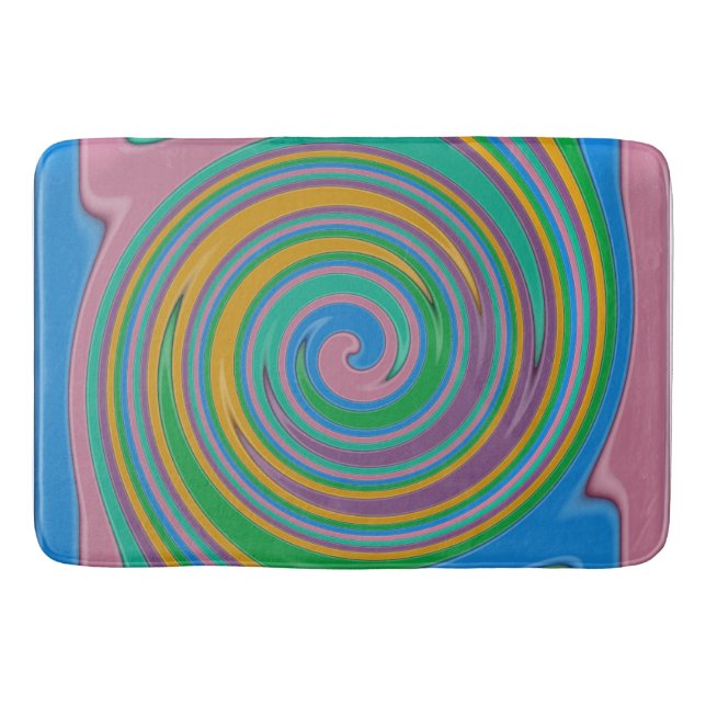 Rainbow rand swirl badrumsmatta (Framsidan)