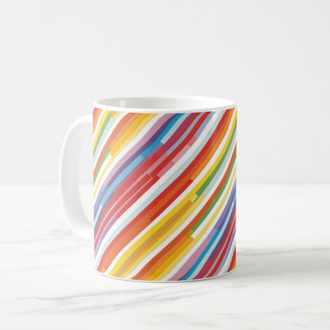 Rainbow Rand Swirl Kaffemugg (Framsida vänster)
