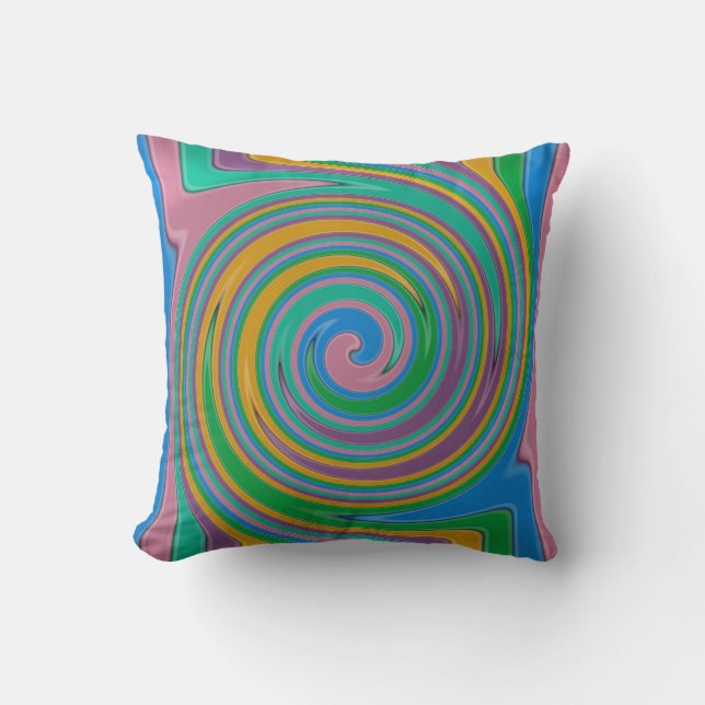 Rainbow rand swirl kudde (Framsida)
