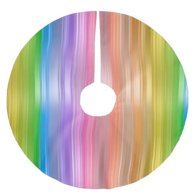 Rainbow Rand Träd Skirt Julgransmatta Borstad Polyester (Framsidan)