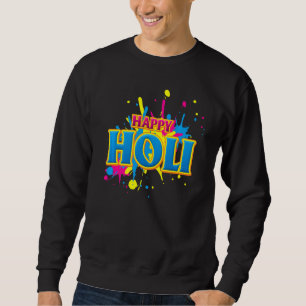 Rainbow Rangwali Holi Festivaler Lycklig Hindus Fä Lång Ärmad Tröja