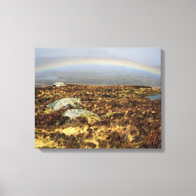 Rainbow Rannoch Moor Postcard Poster fotoblock Canvastryck (Framsida)