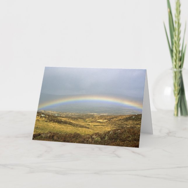 Rainbow Rannoch Moor Scotland Postcard Kort (Framsida)