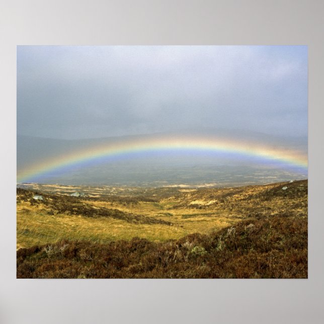Rainbow Rannoch Moor Scotland Postcard Poster (Framsidan)