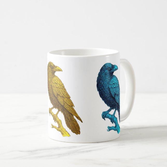 Rainbow Raven Mug Art Kaffemugg (Framsida höger)