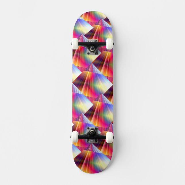 Rainbow Rays Mini Skateboard Bräda 18,5 Cm (Framsida)
