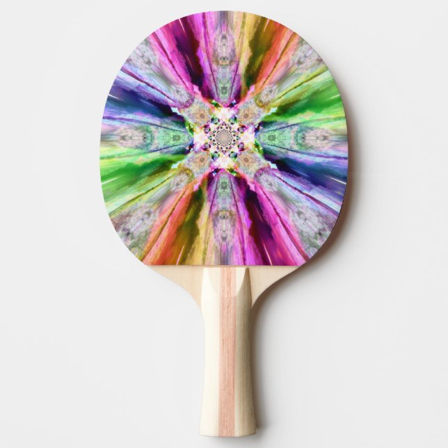 Rainbow Rays Ping Pong Paddle Pingisracket (Framsidan)